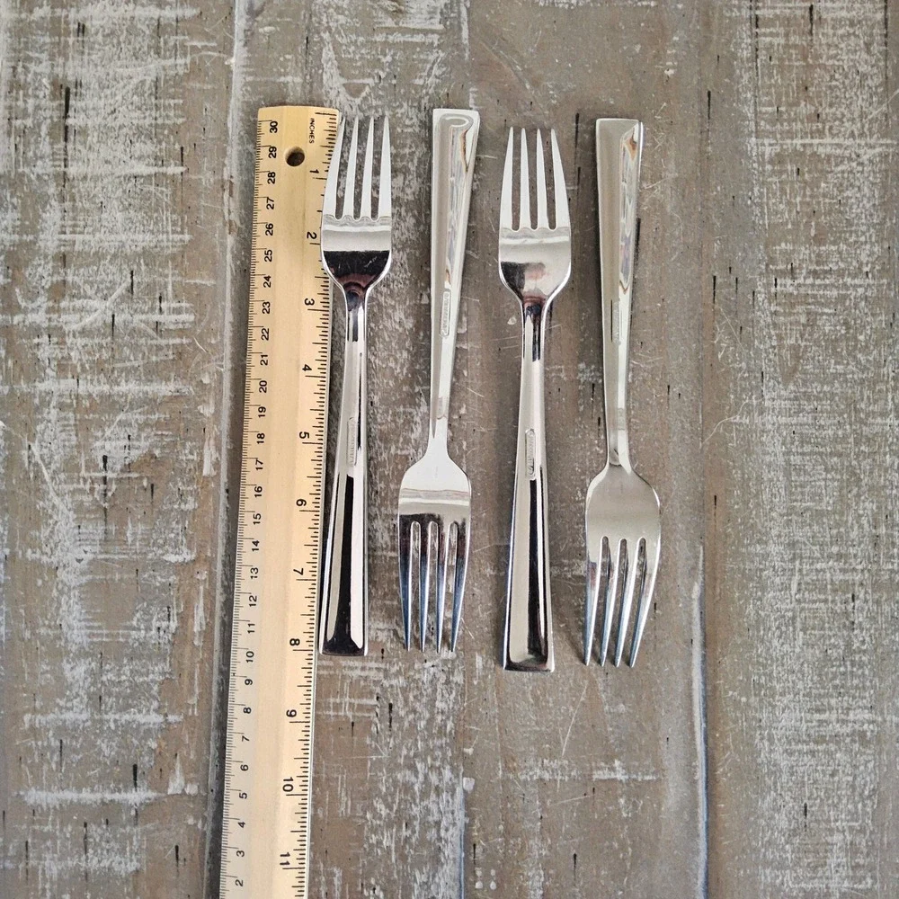 Gorham Marabella Dinner Fork 4 Piece Set Stainless Steel 18/8  Flatware MCM